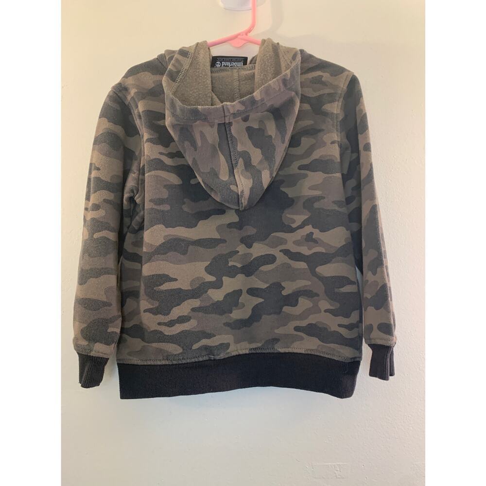 TIMBERLAND Boy’s Camo Kangaroo Pouch Hoodie / Size: 6 - Picture 7 of 8